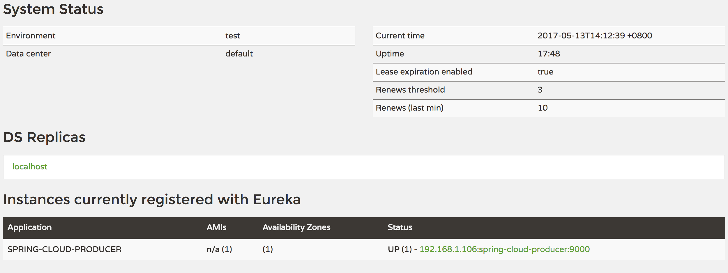 Spring Cloud服务提供与调用