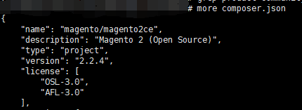 Magento composer.json查看版本号(源码安装)