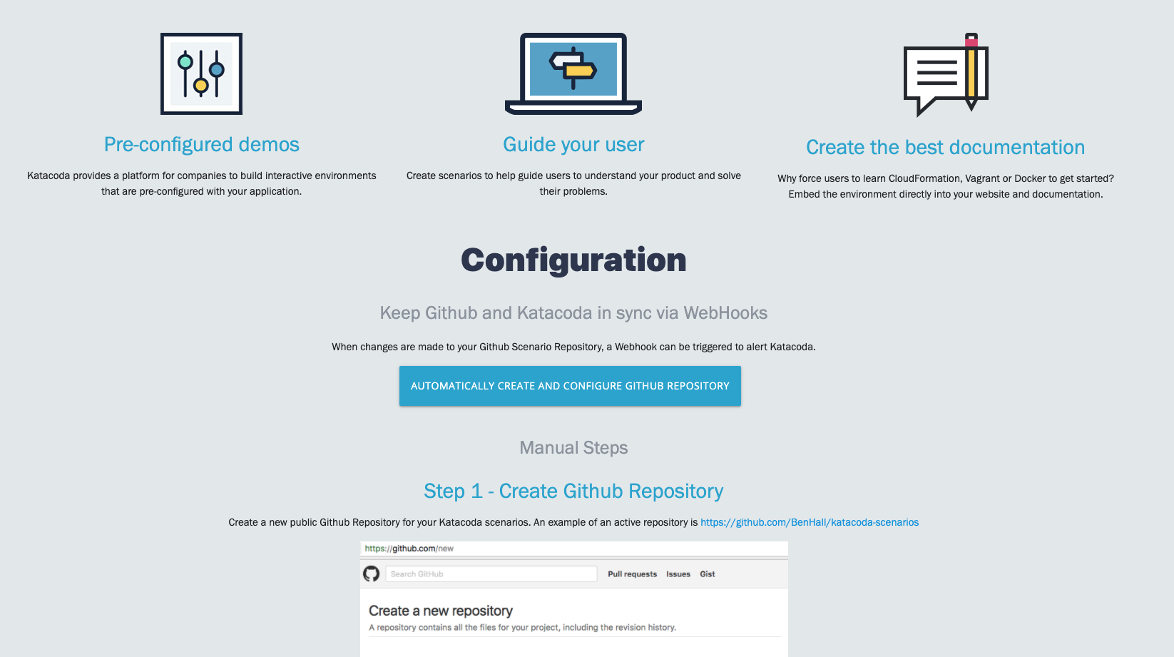 Katacoda仓库创建