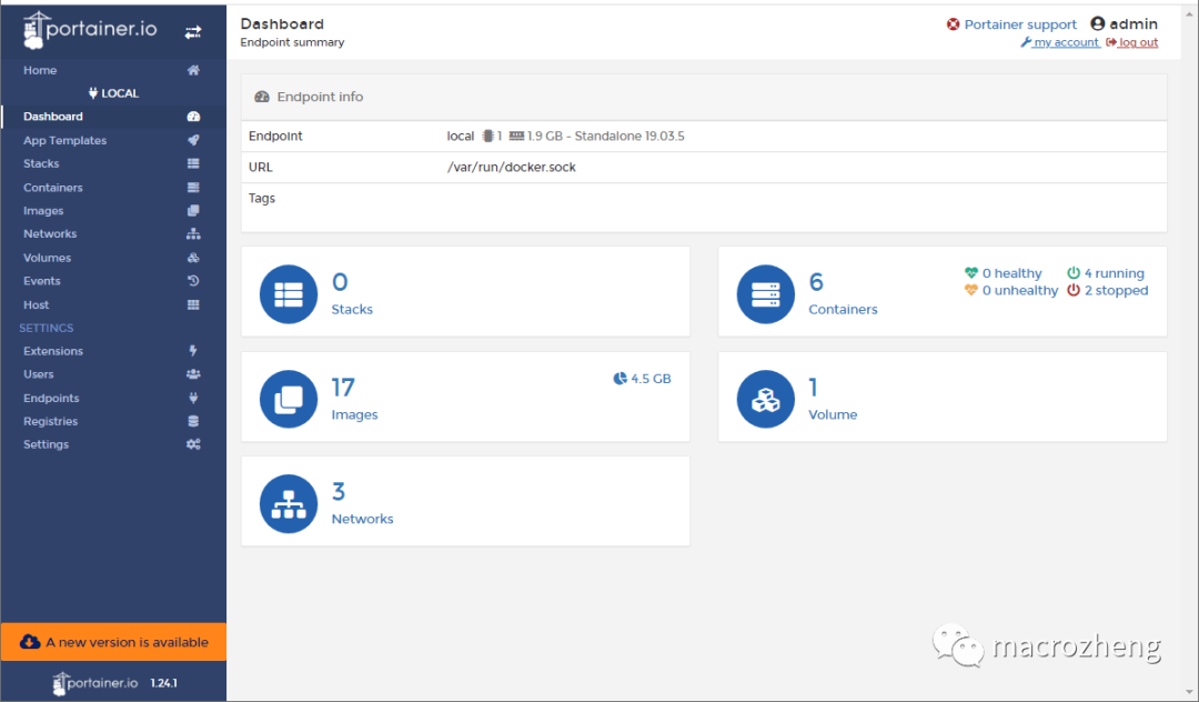 Portainer-Dashboard